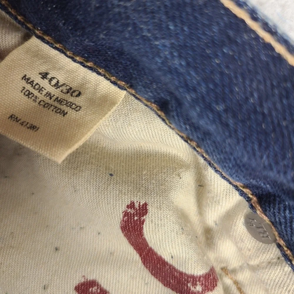 Polo Ralph Lauren Jeans Mens 40x30 Blue Vintage 67‎ Dark Wash 100% Cotton Denim
